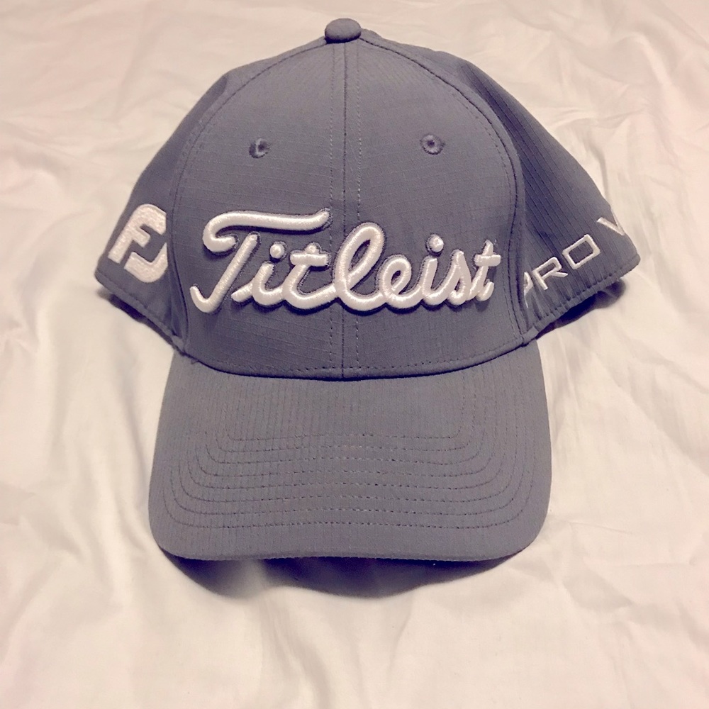 Titleist Pro V1 FJ Golf Hat Cap Blue L/XL Patch Logo Outdoor Baseball Flex